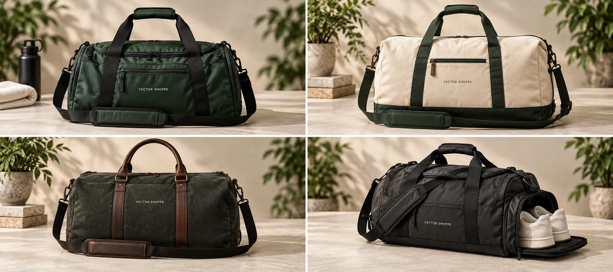 Gym duffels sourcing examples