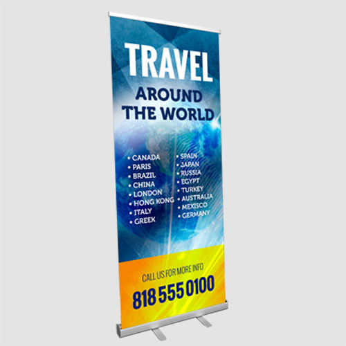 Premium roll-up / retractable banner stand (Popular) - Victoria